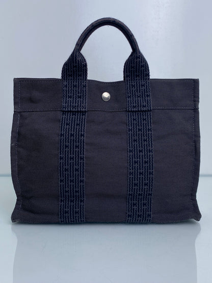 Hermes Grey Herline Toile H Logo Tote Bag PM SHW