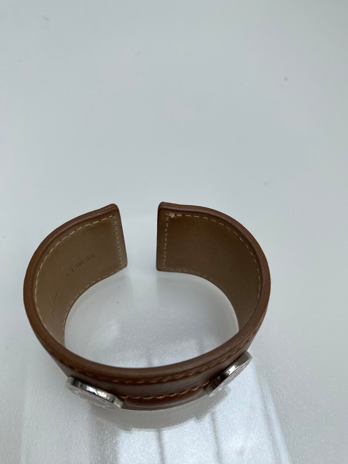 Bulgari Brown Leather Cuff