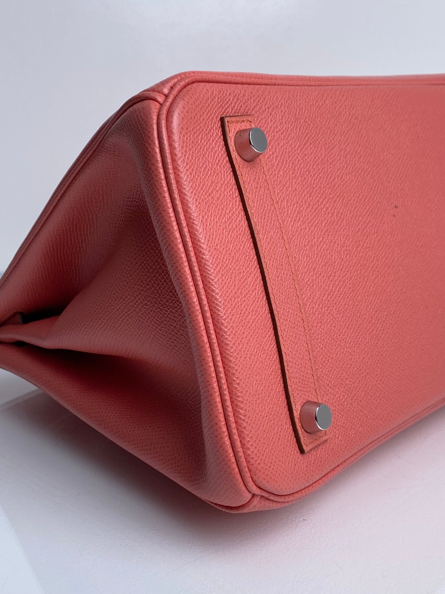 Hermes Birkin 30 Flamingo Epsom PHW #Q