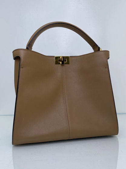 Fendi Taupe Peekaboo X-Lite Bag GHW