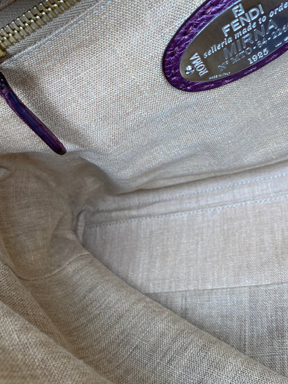 Fendi Purple XXL Peekaboo Bag GHW