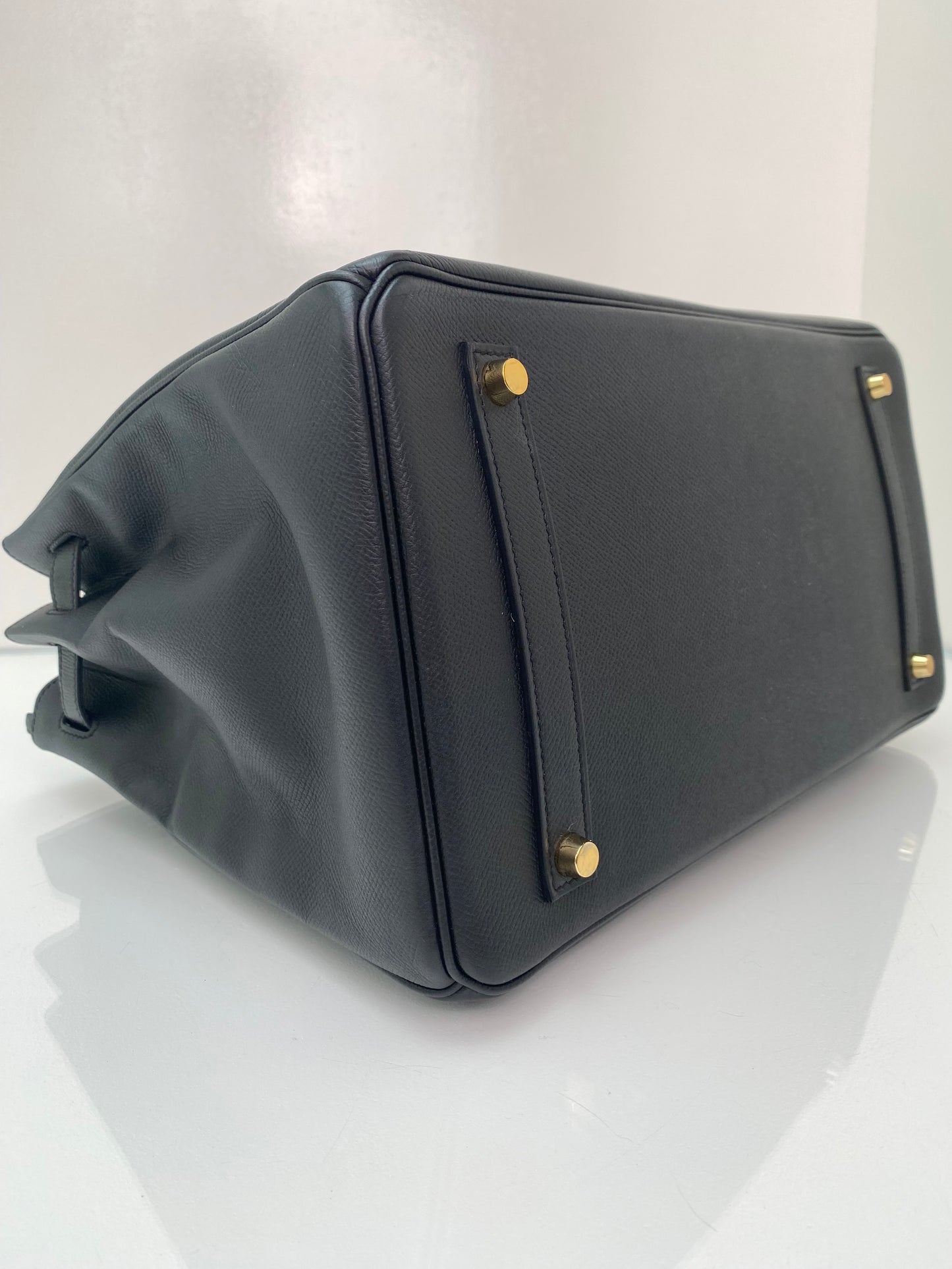 Hermes Birkin 35 Black Epsom GHW #X