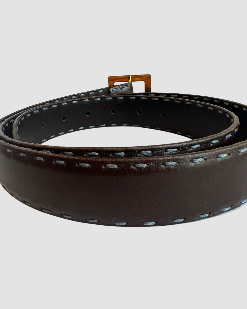 Dolce & Gabbana Brown Stitched Leather belt, 100