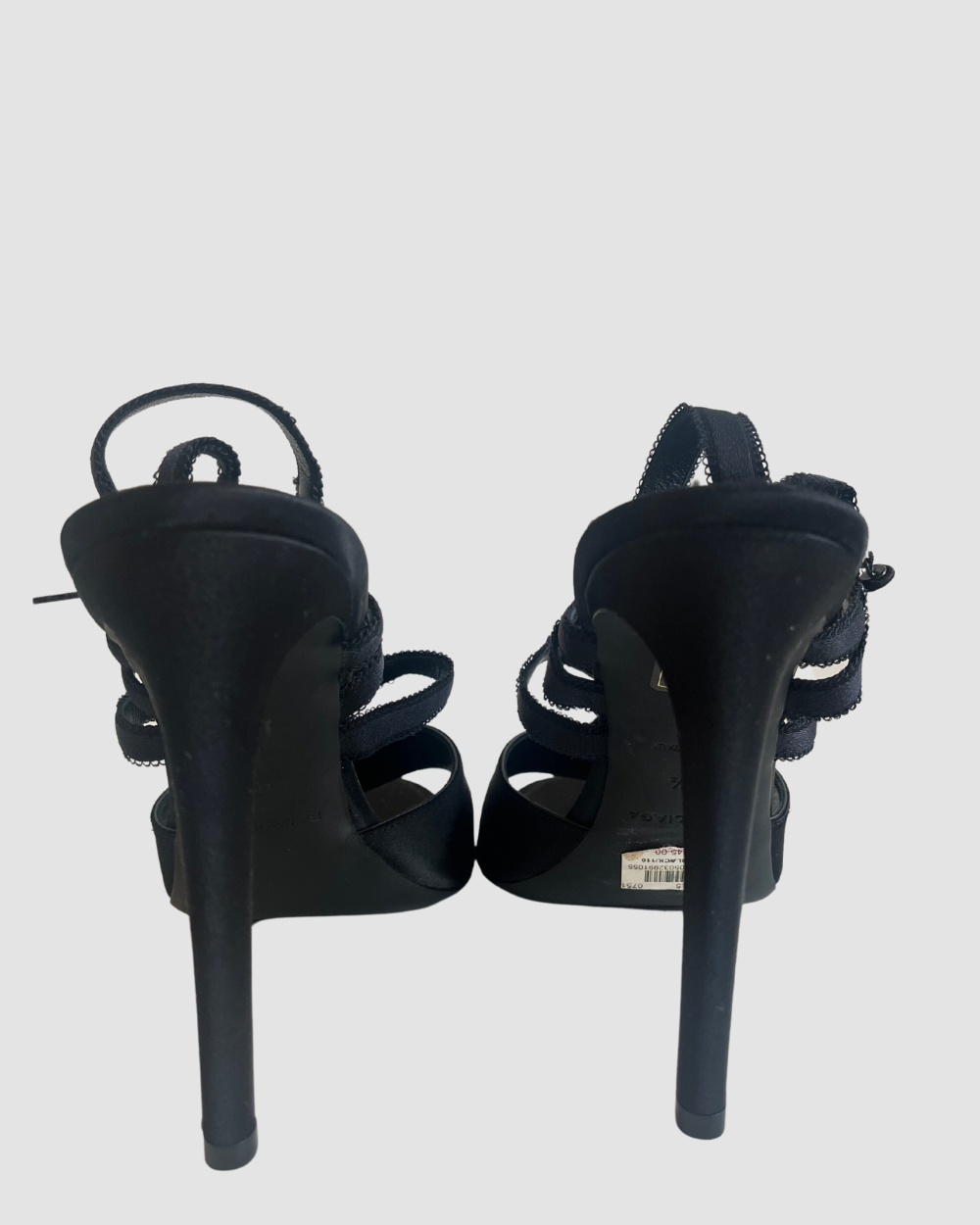 Balenciaga Black Strappy Heels