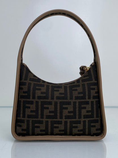Fendi Brown FF Fendessence Mini Shoulder Bag GHW