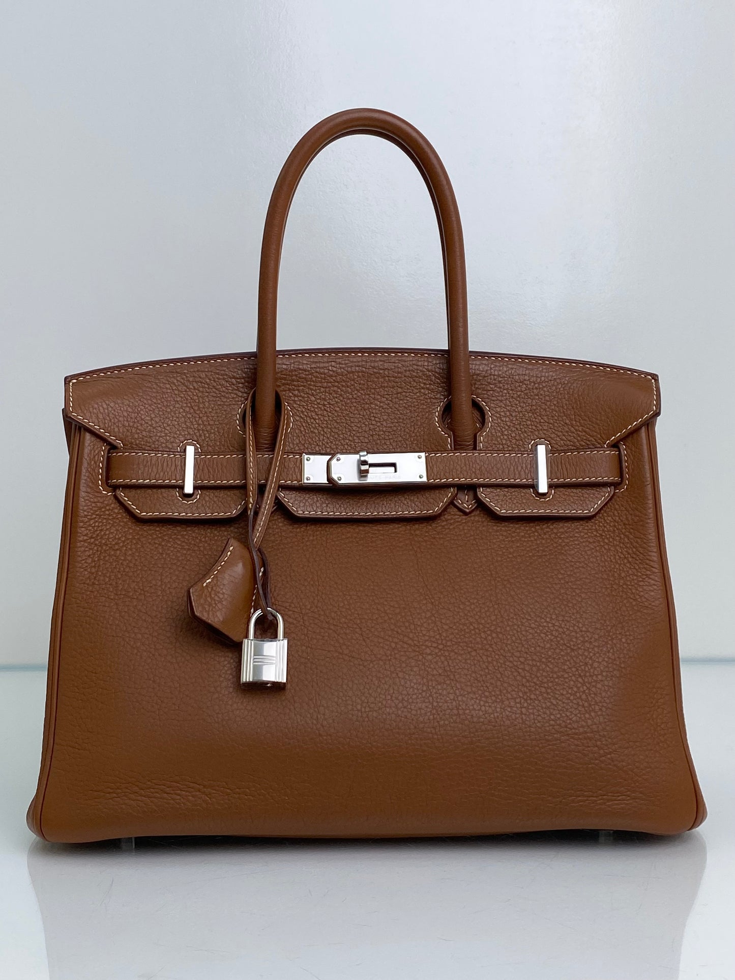Hermes Birkin 30 Gold Clemence PHW #L