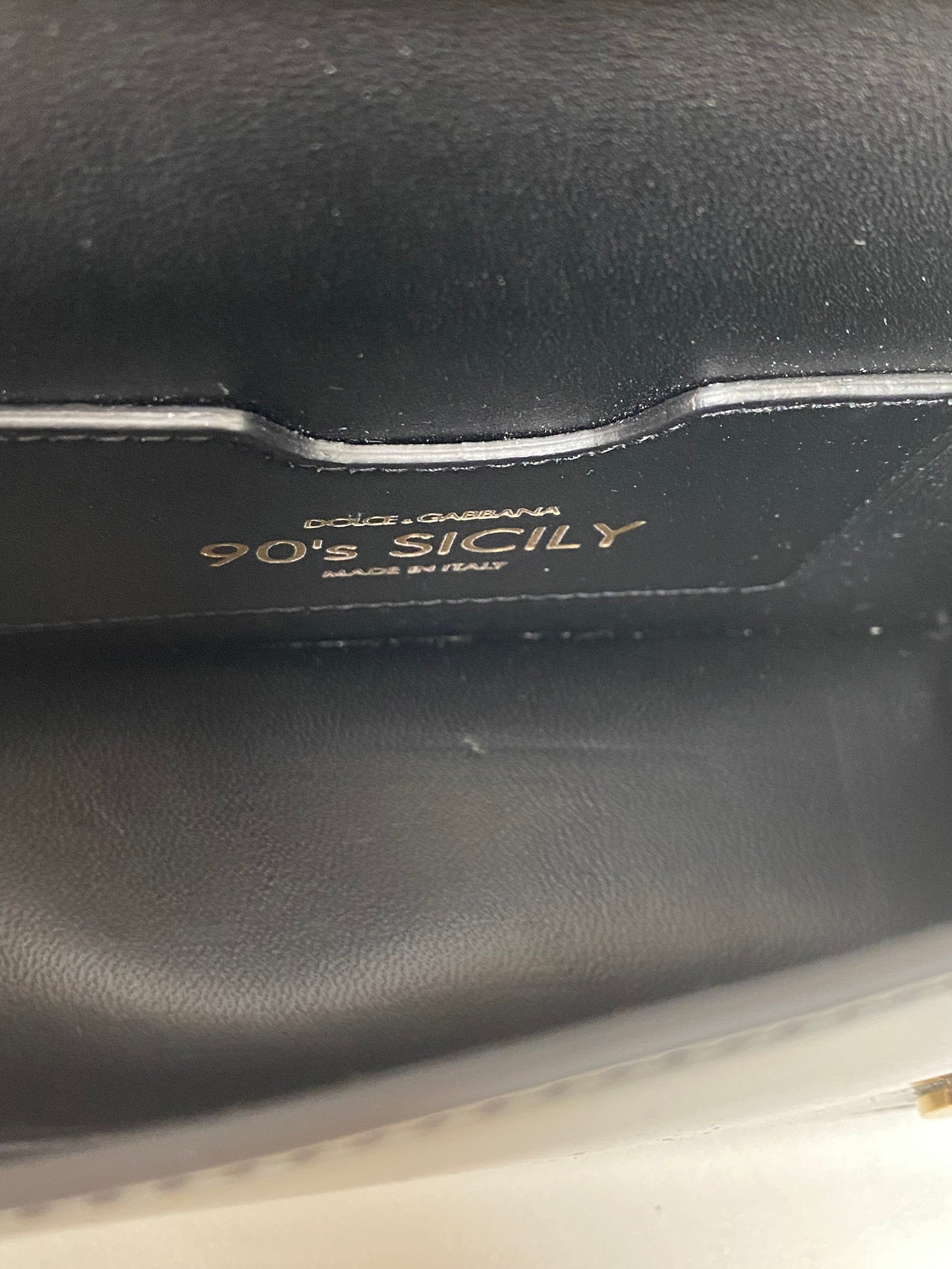 Dolce & Gabbana Black Patent & TTHW Plate Bag GHW