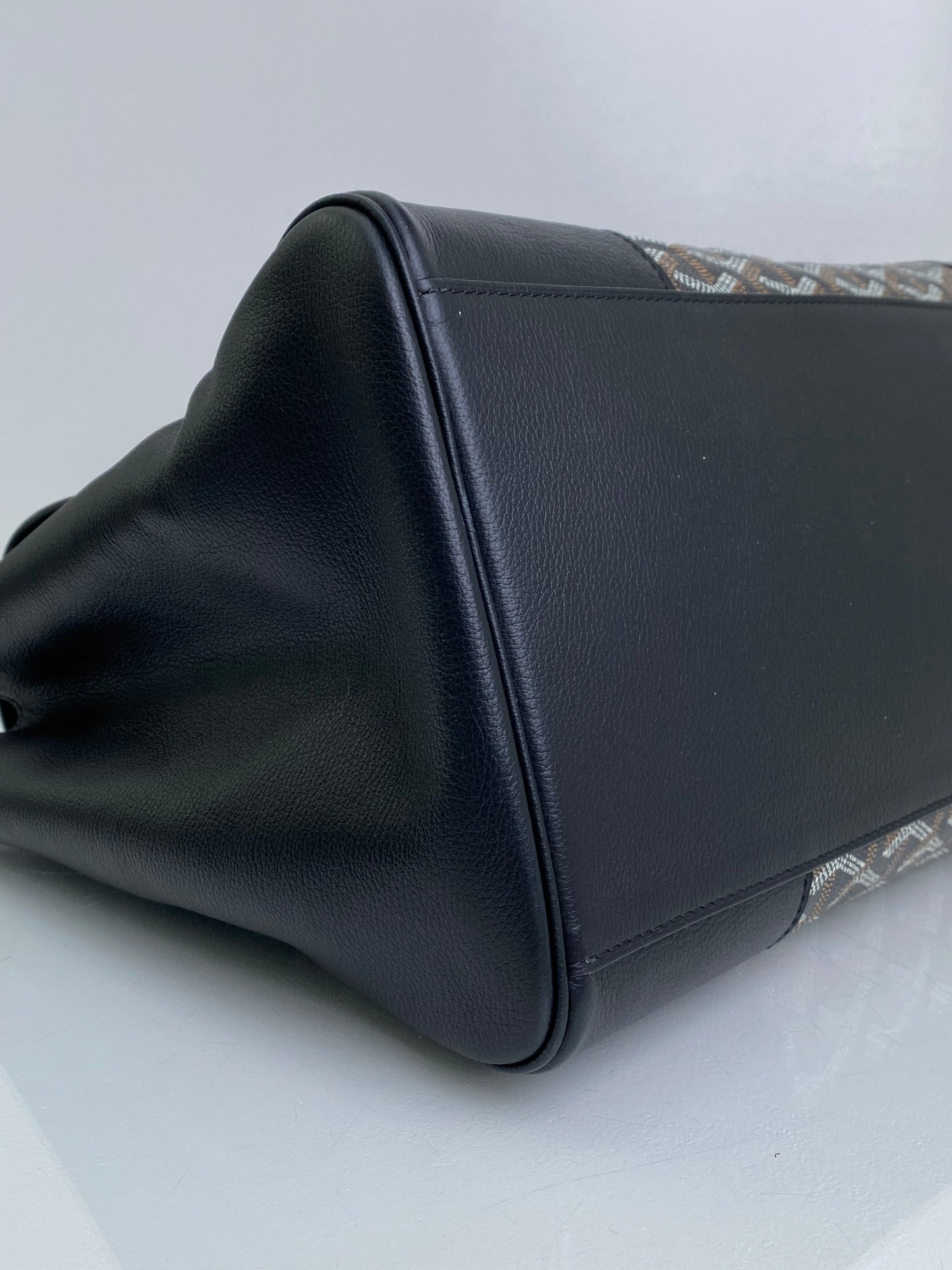 Goyard Black Goyardine Saigon Tote Bag SHW