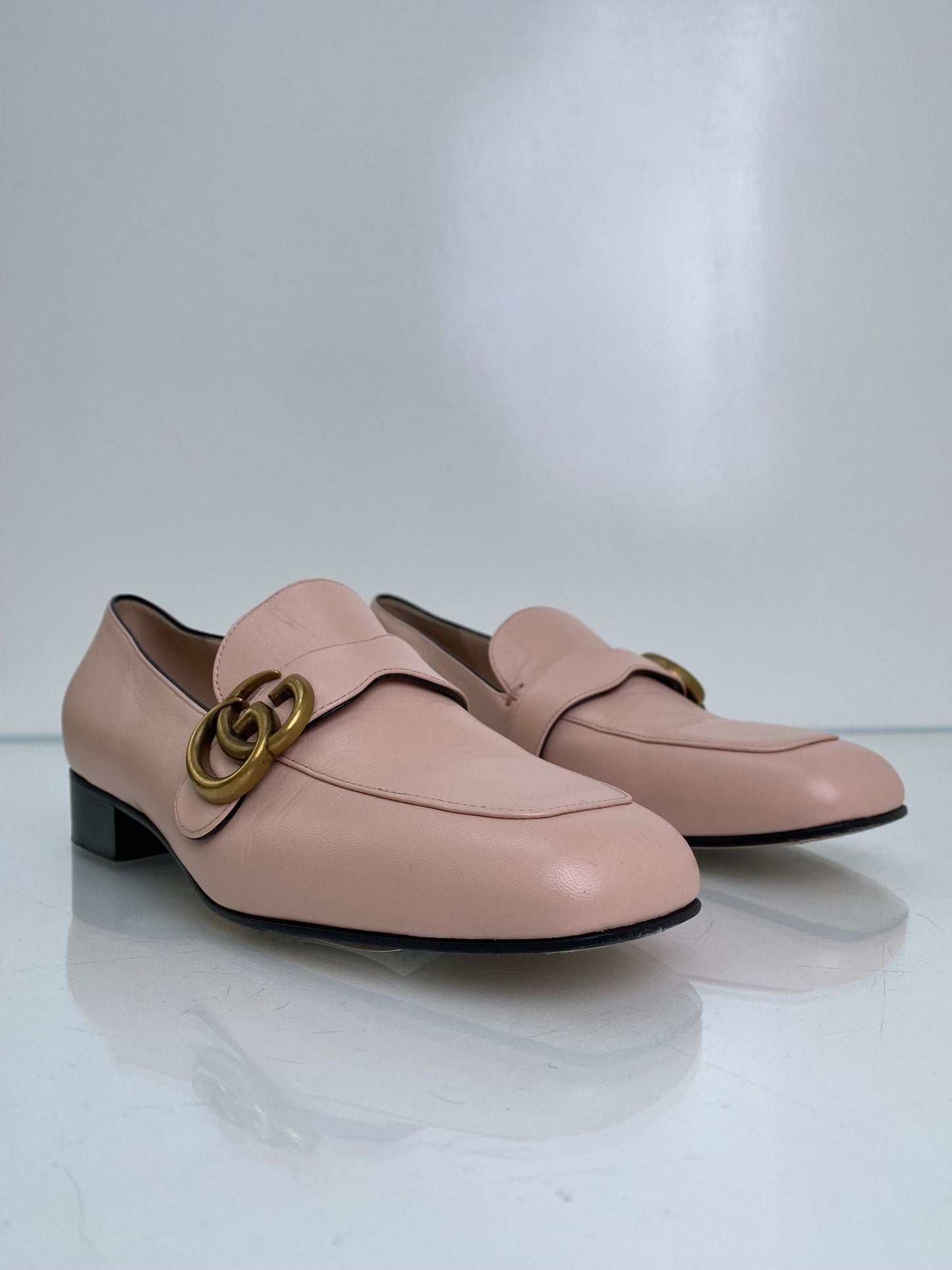 Gucci Light Pink Marmont Loafers, 37.5