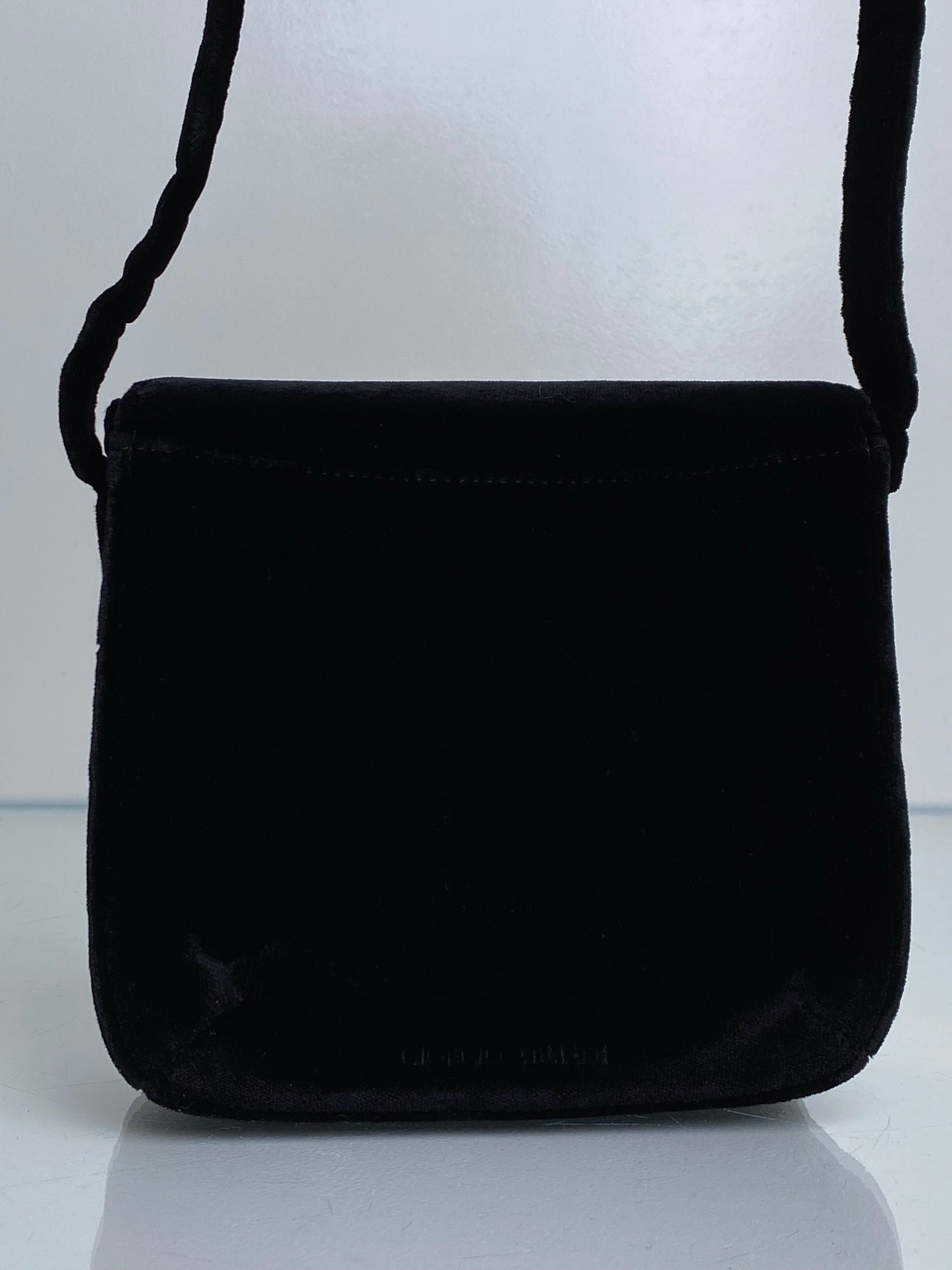 Gorgio Armani Black Velvet Mini Shoulder Bag