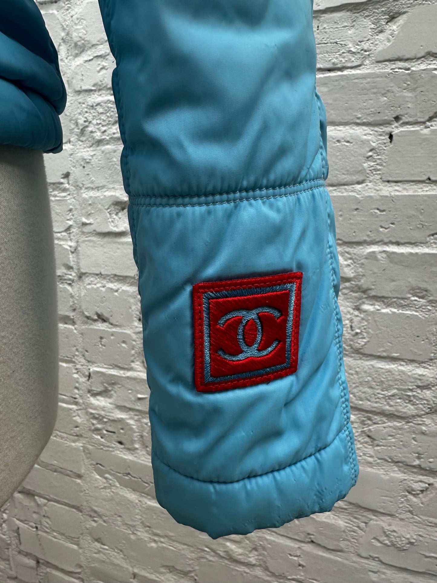 Chanel Blue Sports Puffer Jacket, 38