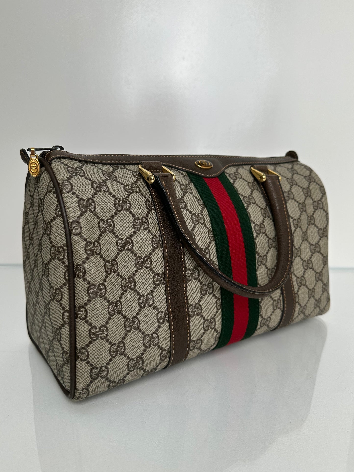 Gucci Vintage Supreme Webstripe Doc Bag GHW