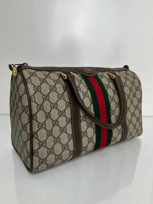 Gucci Vintage Supreme Webstripe Doc Bag GHW