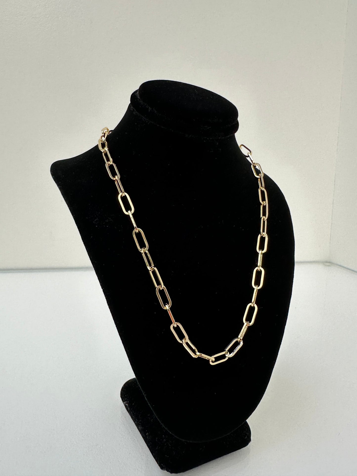 Gold Plated Paper Clip Choker