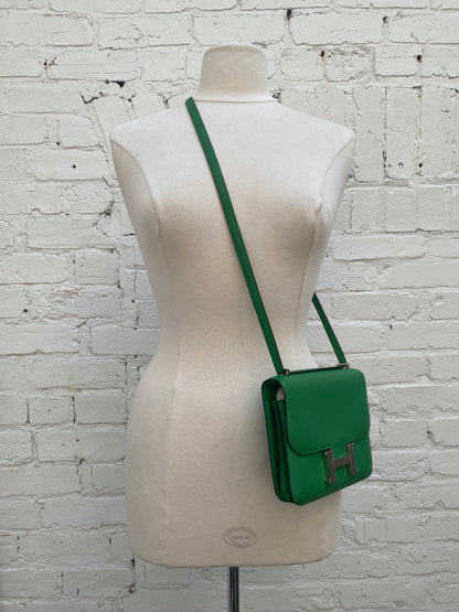 Hermes Constance 18 Green Calf PHW