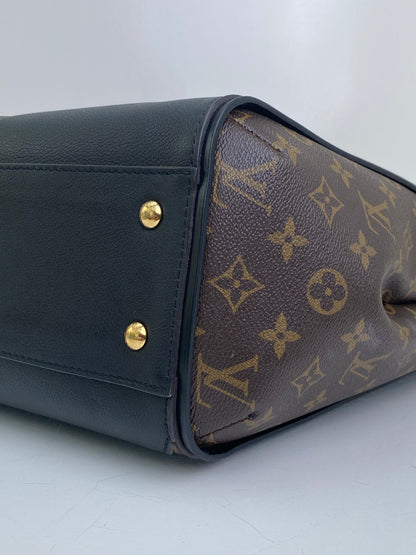 Louis Vuitton Black Leather & Monogram Kimono MM Canvas Bag GHW