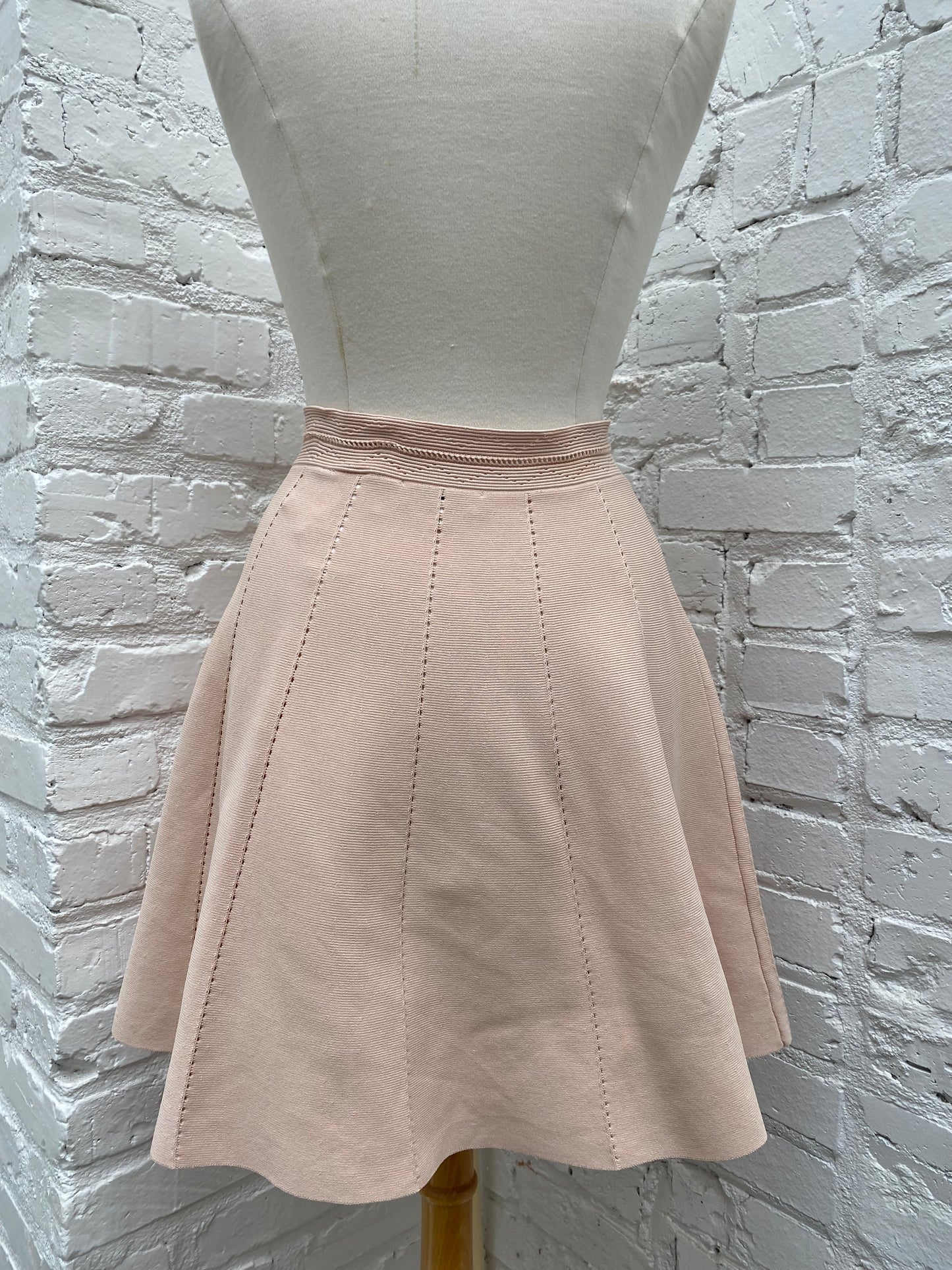 Sandro Light Pink Knit Skirt, 2