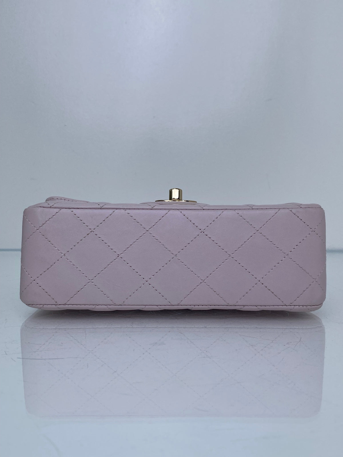 Chanel Light Pink Quilted Lambskin Mini Classic Flap Bag GHW #23