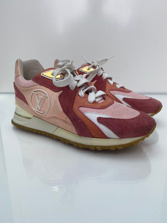 Louis Vuitton Pink, Orange, & White Sneakers, 37.5