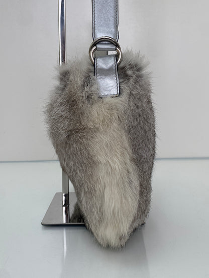 Celine Rabbit Fur Shoulder Bag SHW
