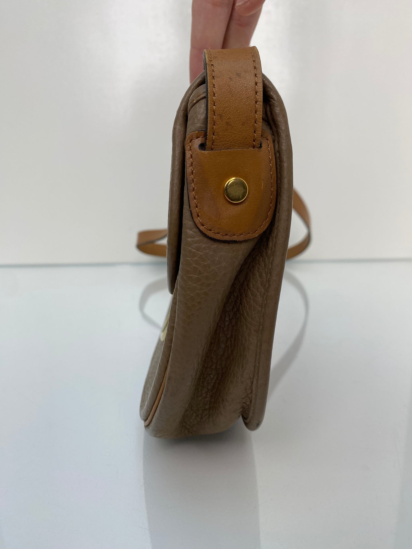 Dior Vintage Brown Crossbody Bag GHW