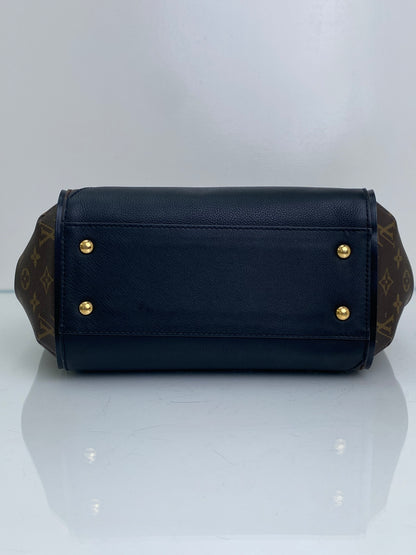 Louis Vuitton Black Leather & Monogram Kimono MM Canvas Bag GHW