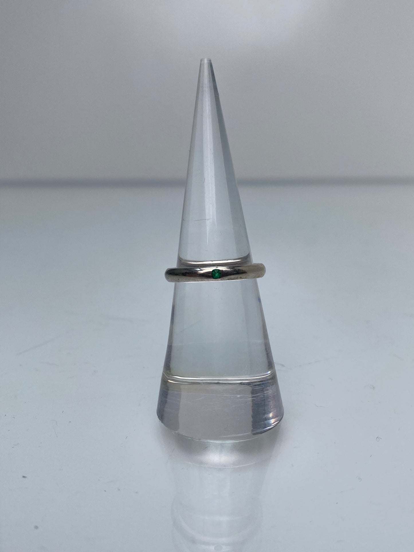 Tiffany & Co Silver & Emerald Ring, 5