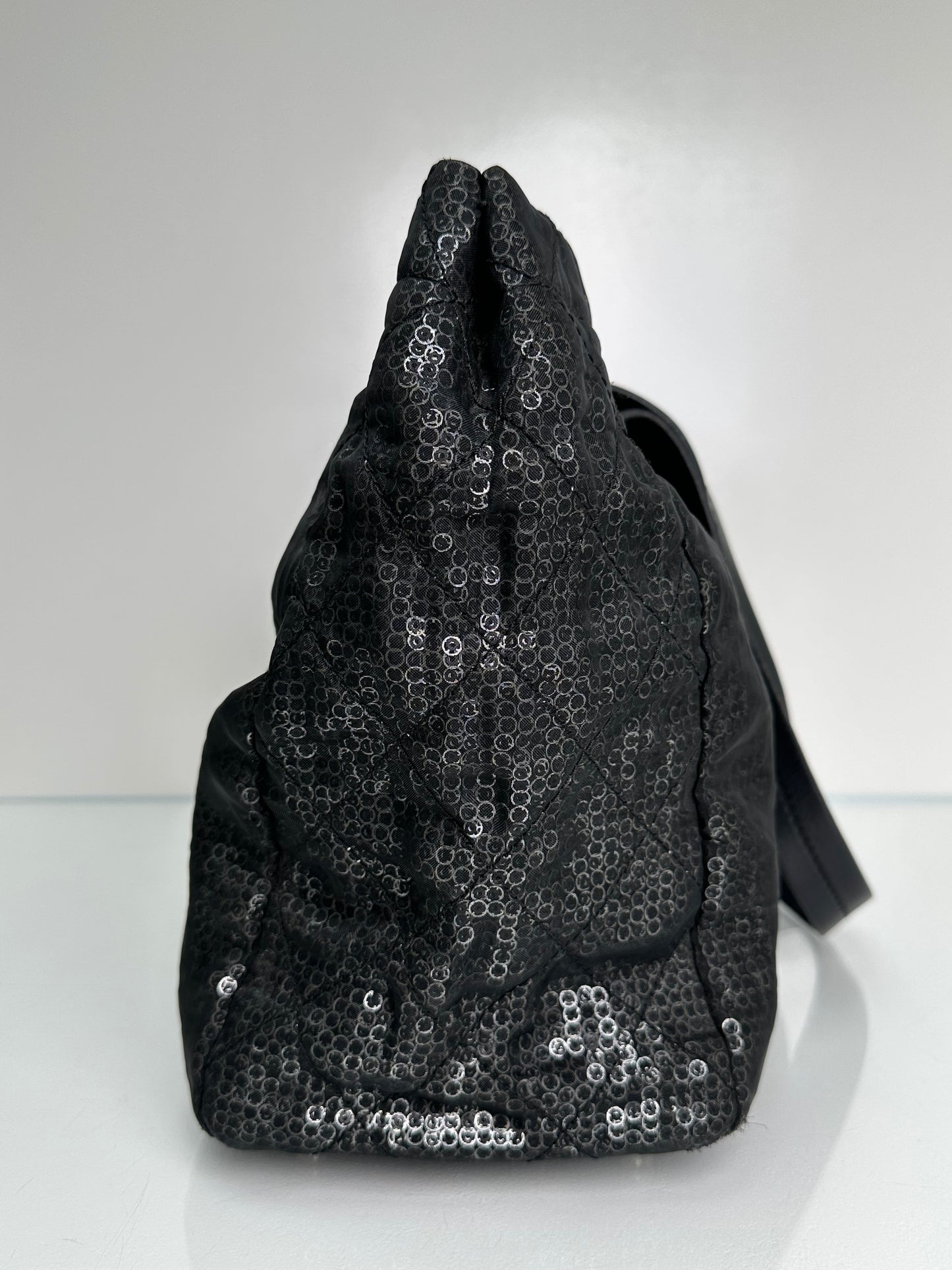 Chanel Black Hidden Sequins Tote Bag SHW