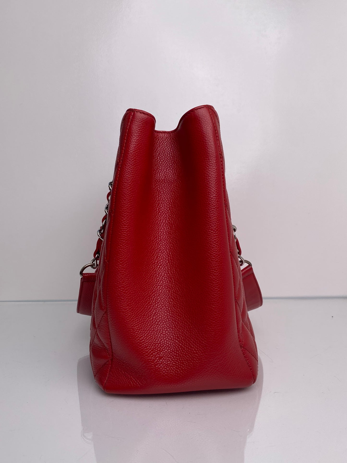 Chanel GST XL Red Caviar Tote SHW