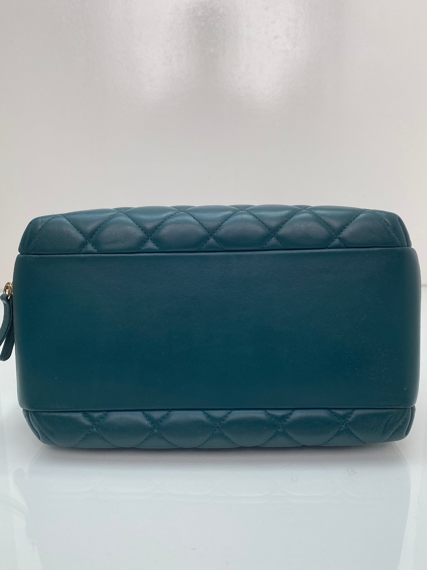 Chanel Teal Lambskin Medium Bowling Trendy Bag GHW #20