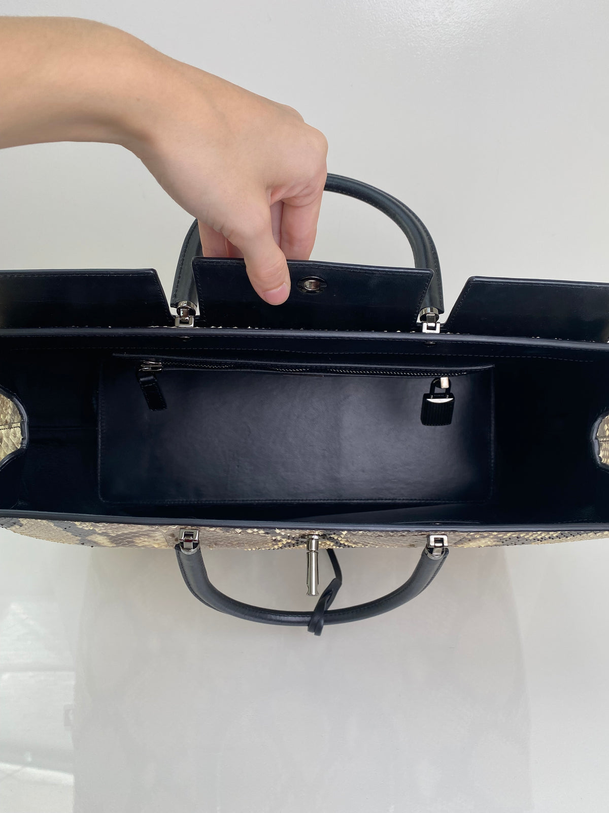 Tom Ford Black & Python Top Handle Bag RHW