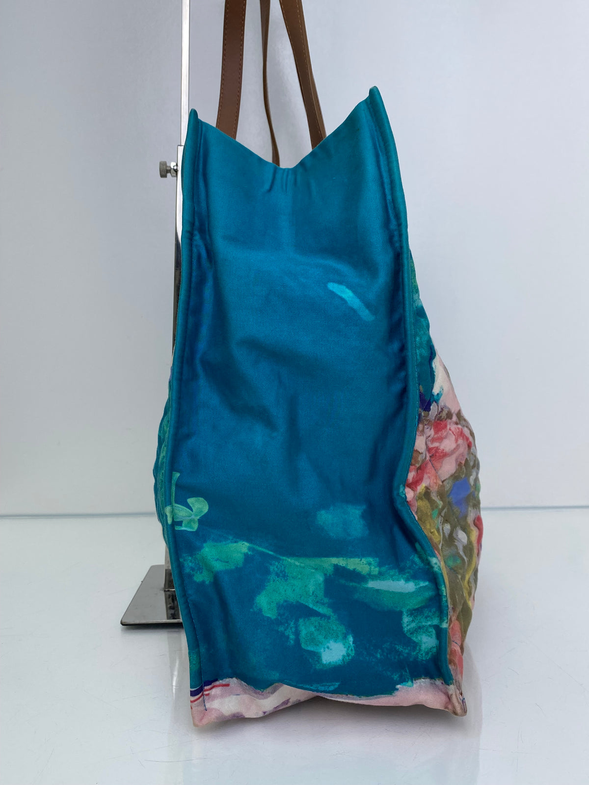 Chanel Blue & Multicolor Watercolors Large Tote Bag SHW