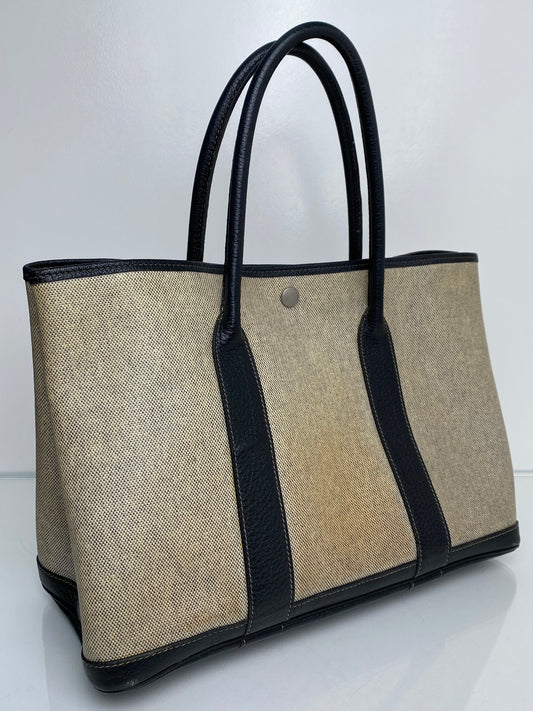 Hermes Garden Party 36 Canvas / Black SHW