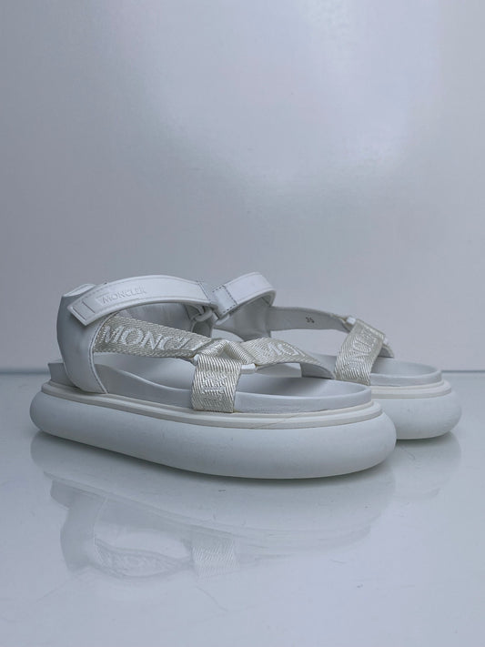 Moncler Catura White Dad Sandals, 35