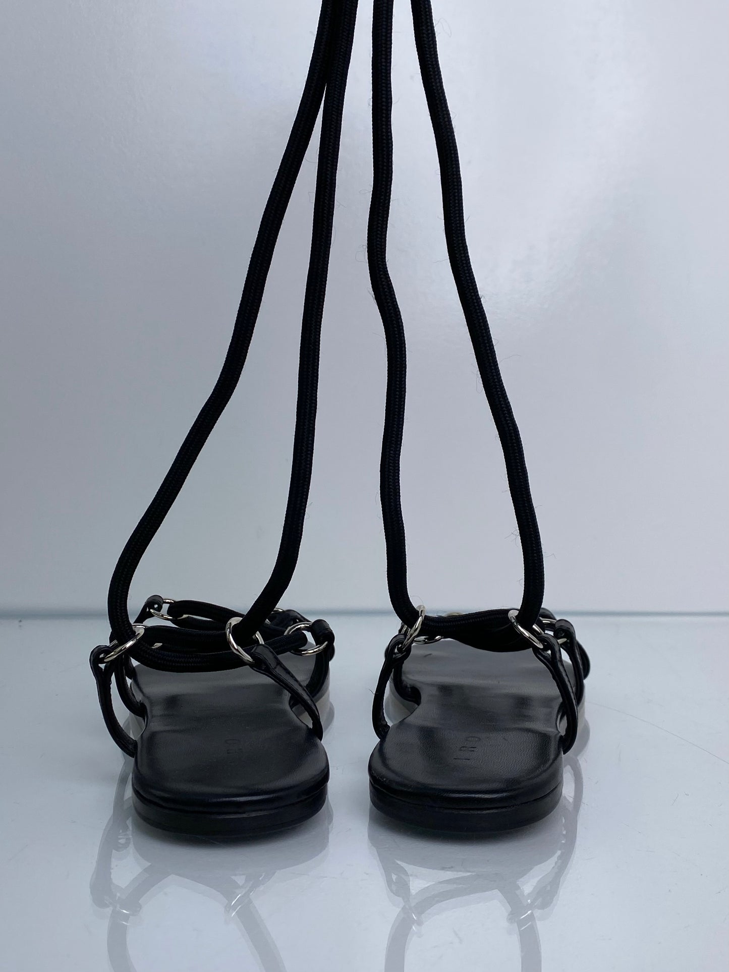 IRO Black Strappy Sandals, 37