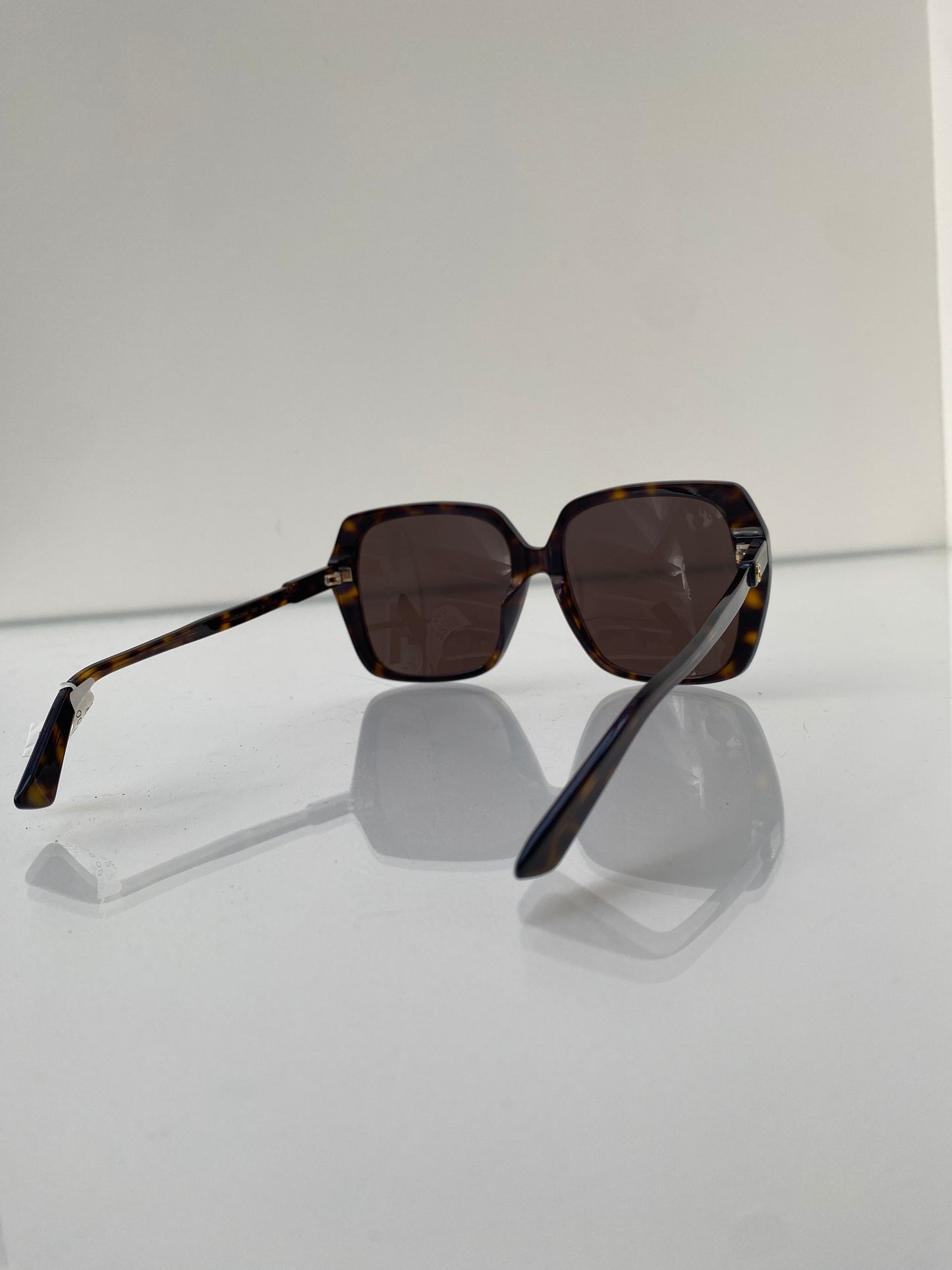 Gucci Dark Tortoise Shell Square Round Sunglasses