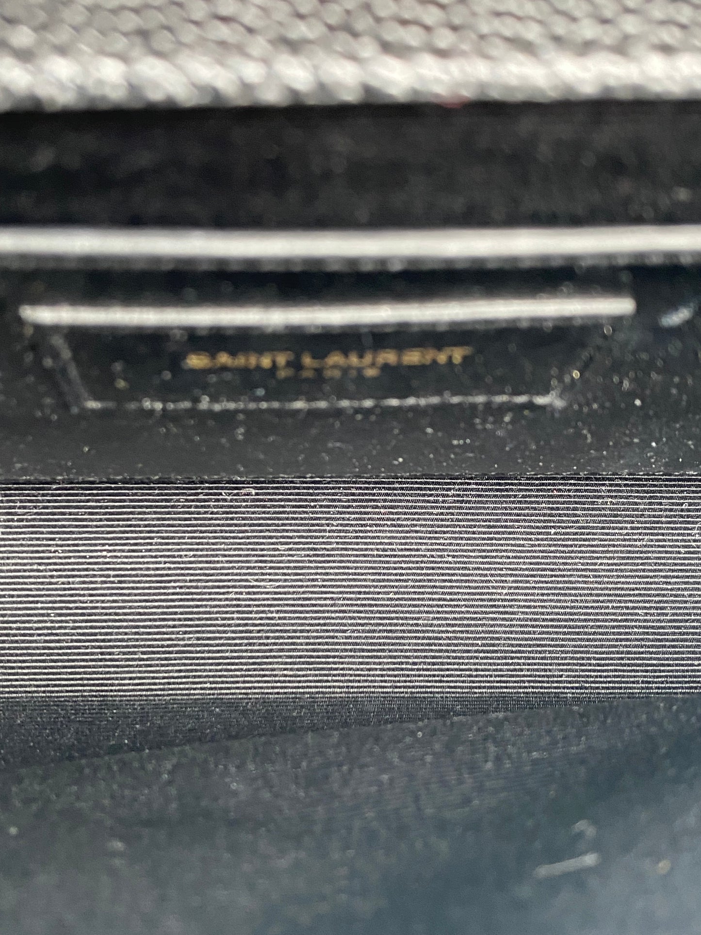 Saint Laurent Black YSL Logo Clutch GHW
