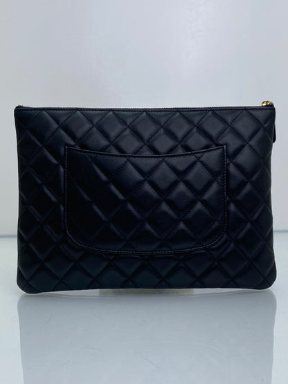 Chanel Black Egyptian Amulet All About Chains O Case Clutch TTHW