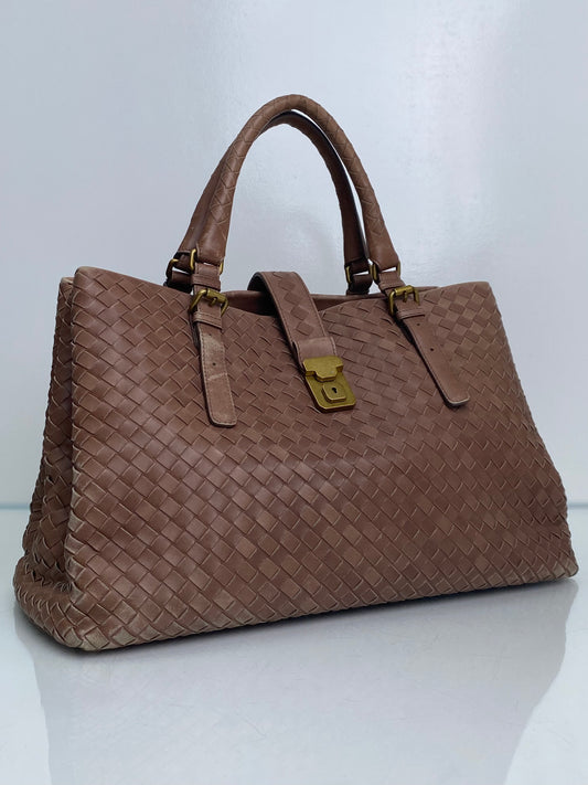 Bottega Veneta Tan Woven Tote Bag GHW