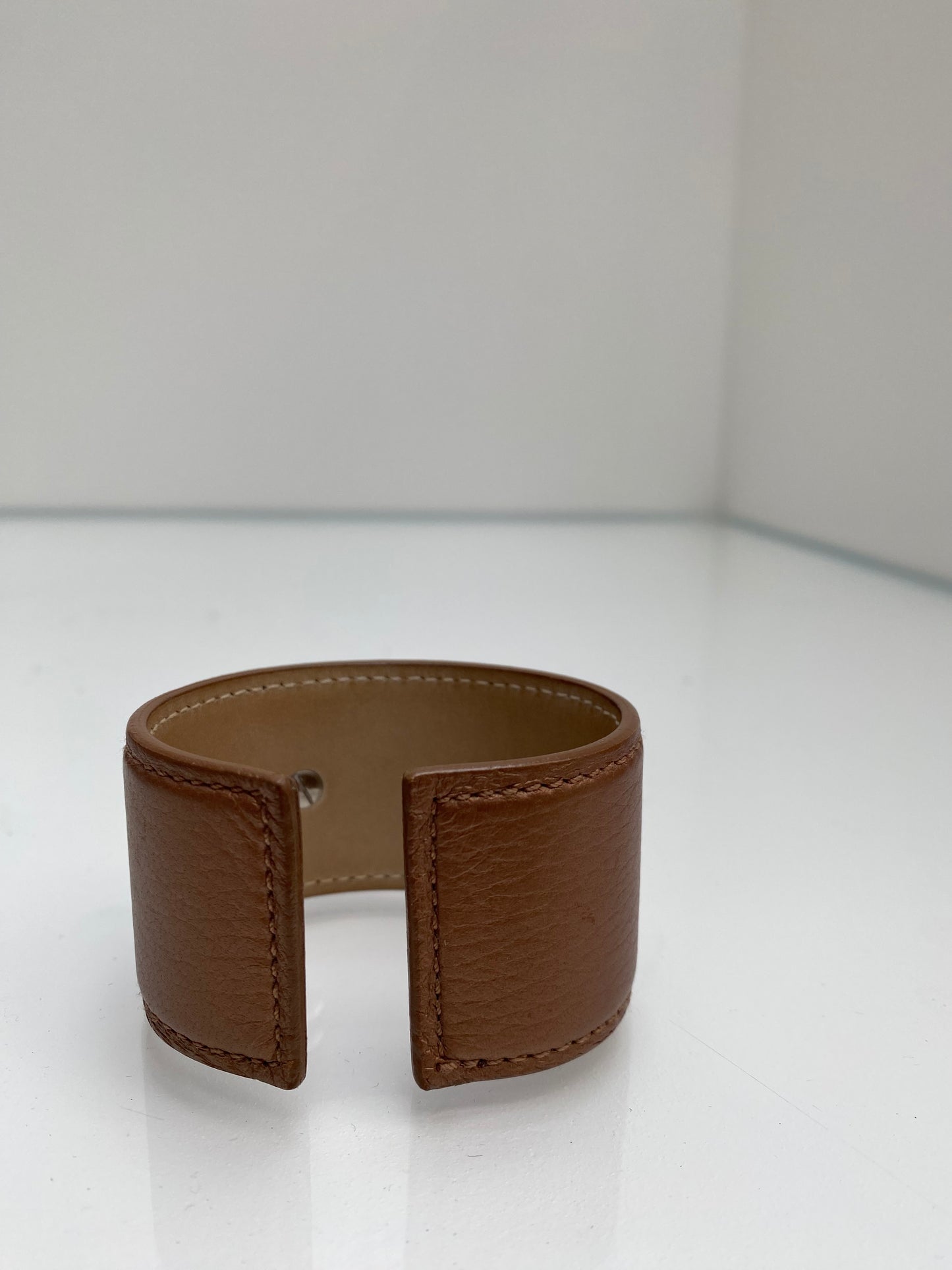 Bulgari Brown Leather Cuff