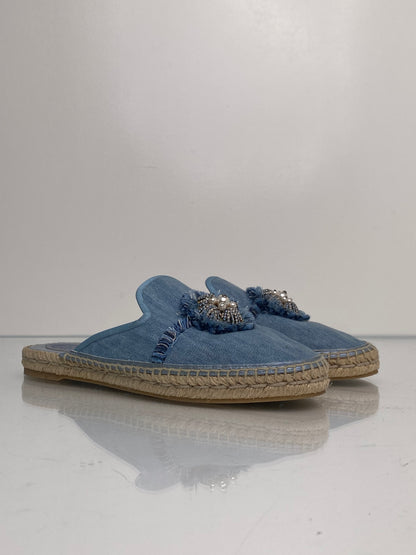 Rene Caovilla Denim Espadrilles, 39