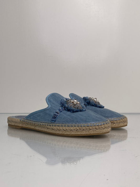 Rene Caovilla Denim Espadrilles, 39