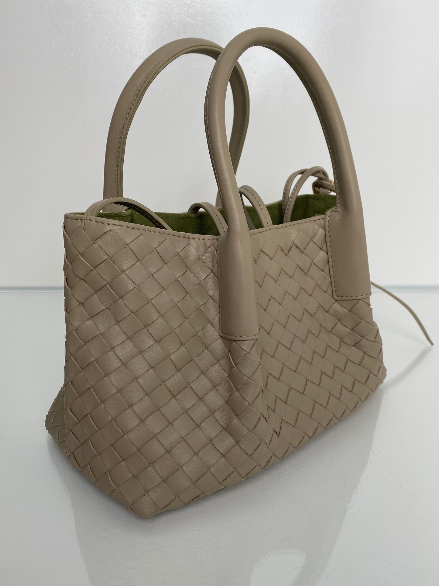 Bottega Veneta Taupe Small Pinacoteca Bag GHW