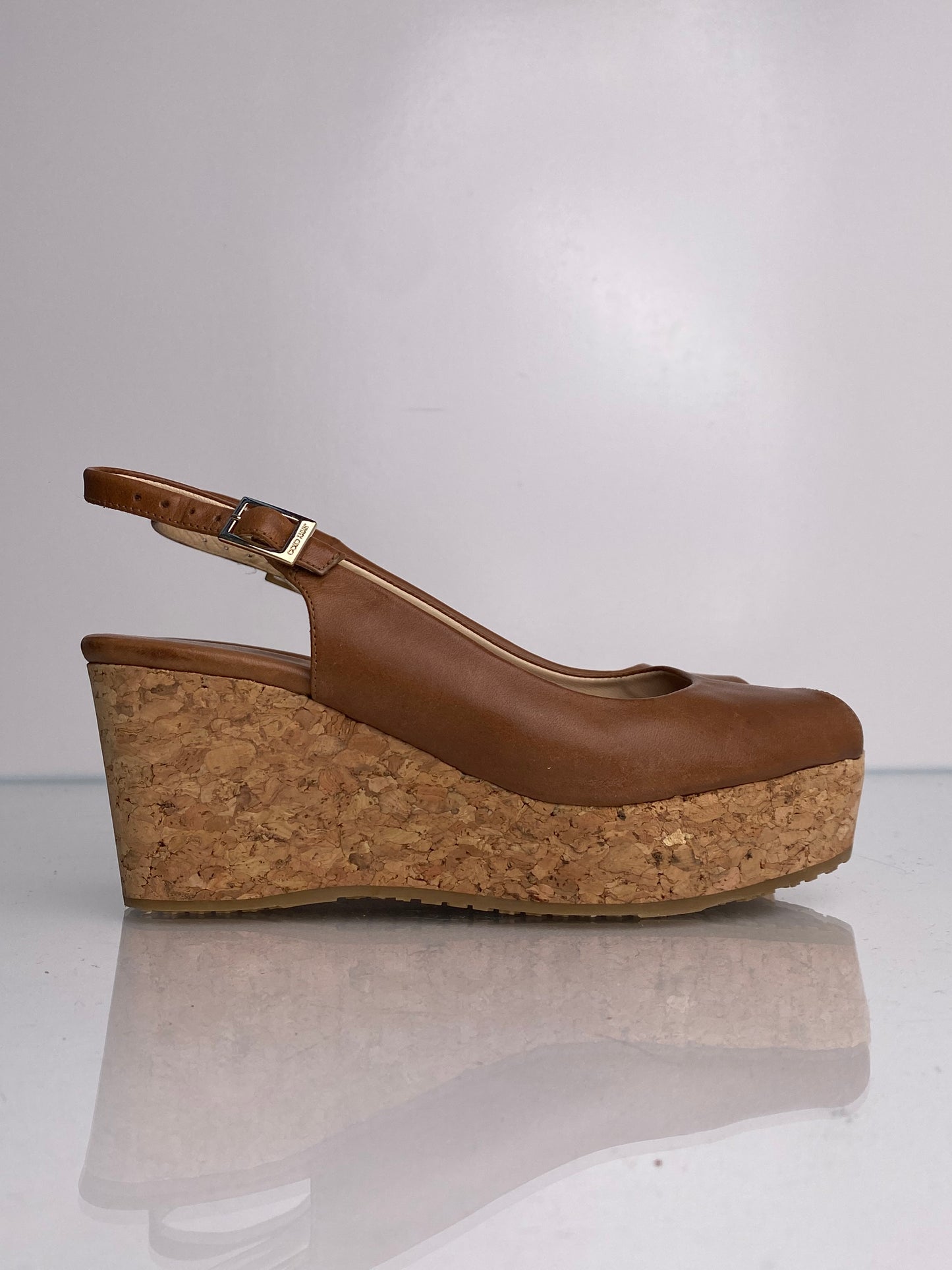 Jimmy Choo Brown Cork Wedges, 36