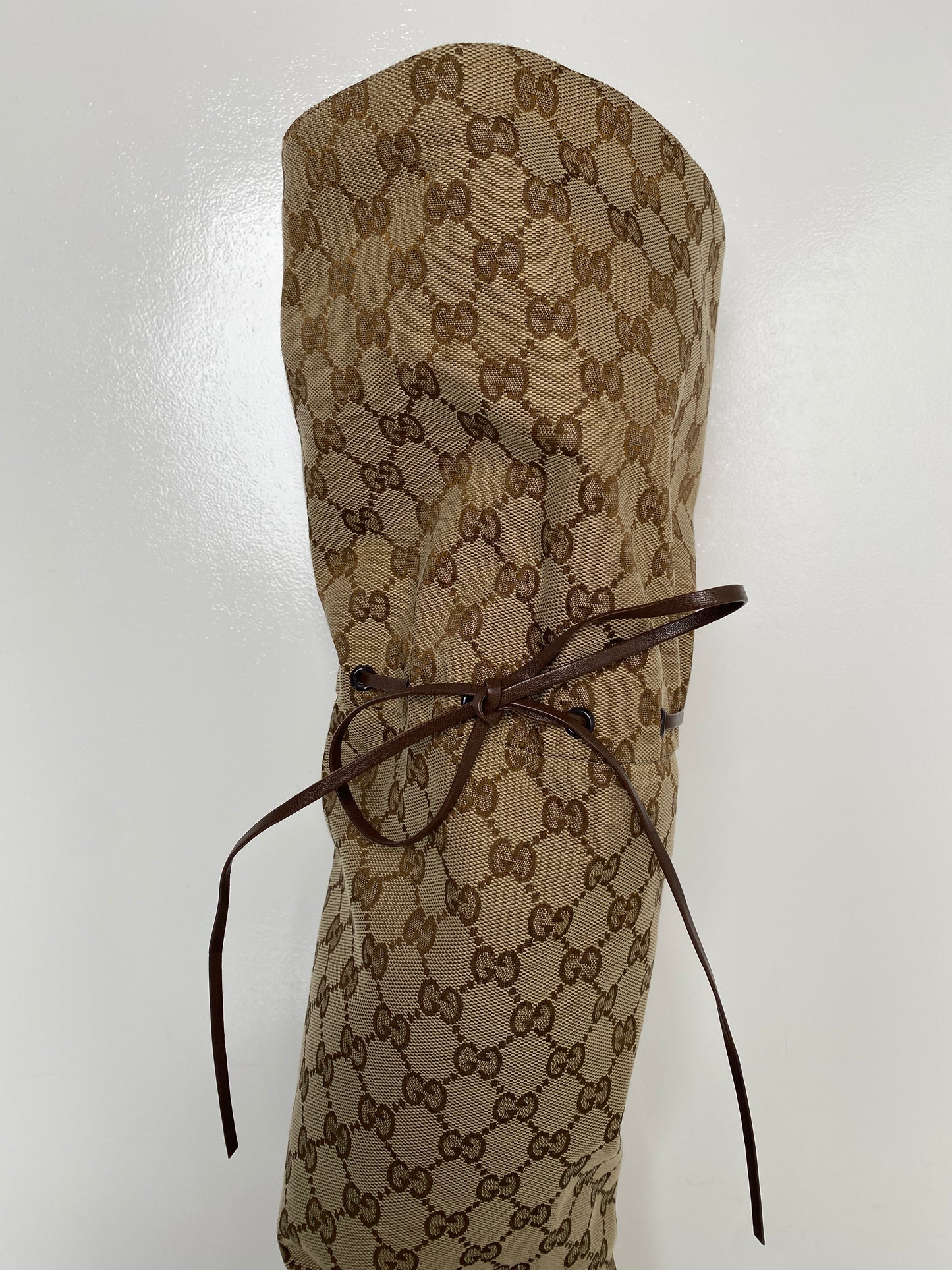 Gucci GG Supreme Thigh High Boots, 39.5