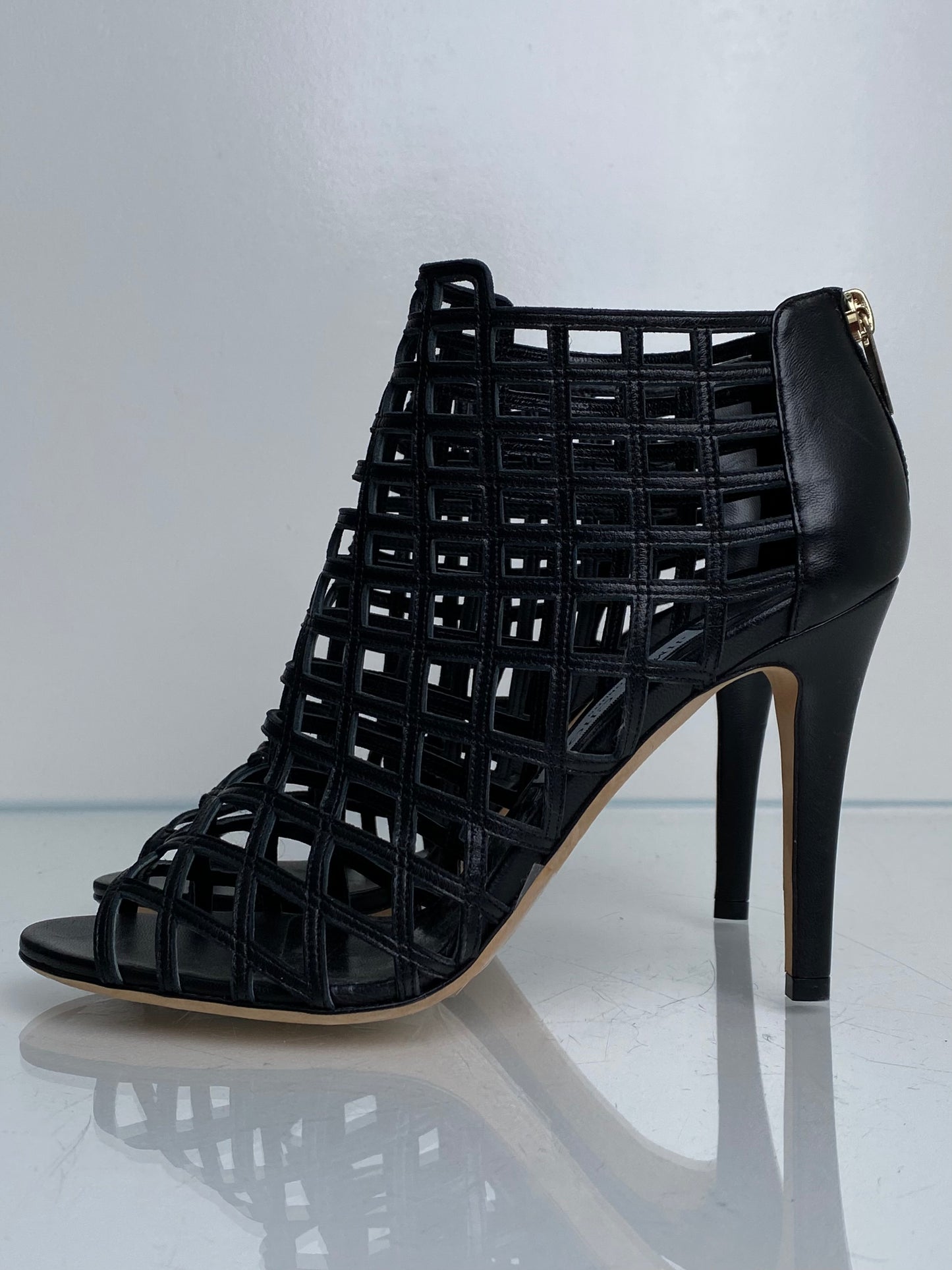 Jimmy Choo Black Caged Heels, 39.5