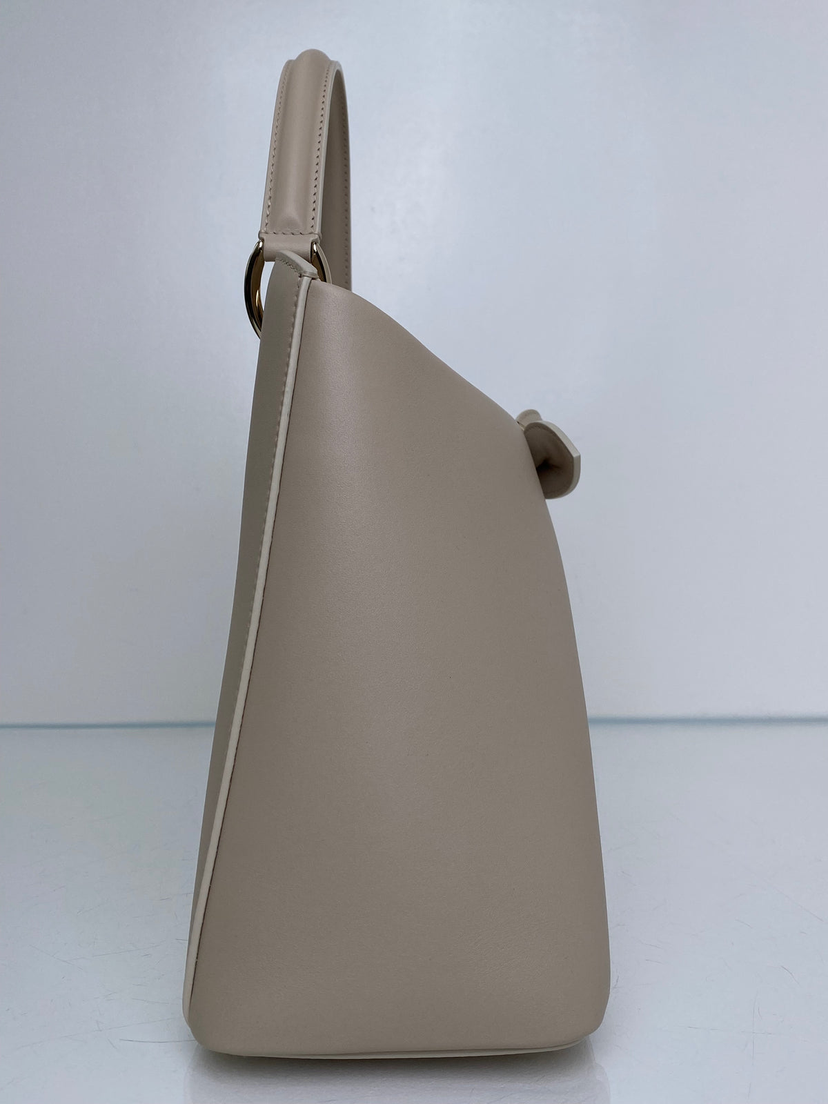 Dior Beige Leather Top Handle Cigale Bag GHW