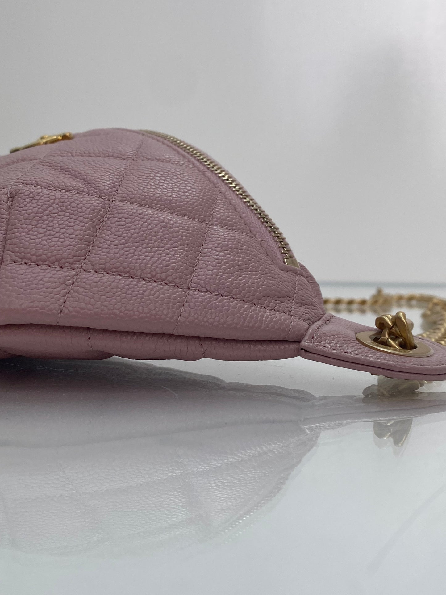 Chanel Pink Caviar Coco Crush Heart Bumbag GHW