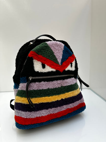 fendi backpack mini monster Eyes By The Way - Luxury Used Designer Backpack Fendi shows us a playful take on the essential backpack silhouette with this embellished black piece Fendi Black Shearling and Leather