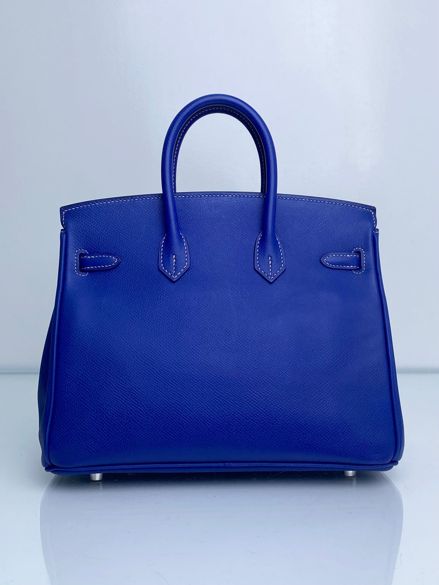 Hermes Birkin 25 Candy Blue Electric Mykonos Epsom PHW #O